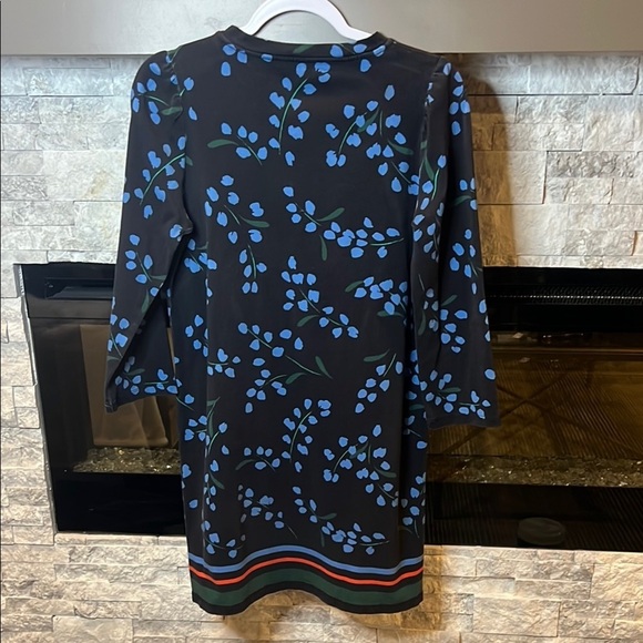Kate Spade Black and Blue Sea Breeze long sleeve Dress size Small - Picture 8 of 10